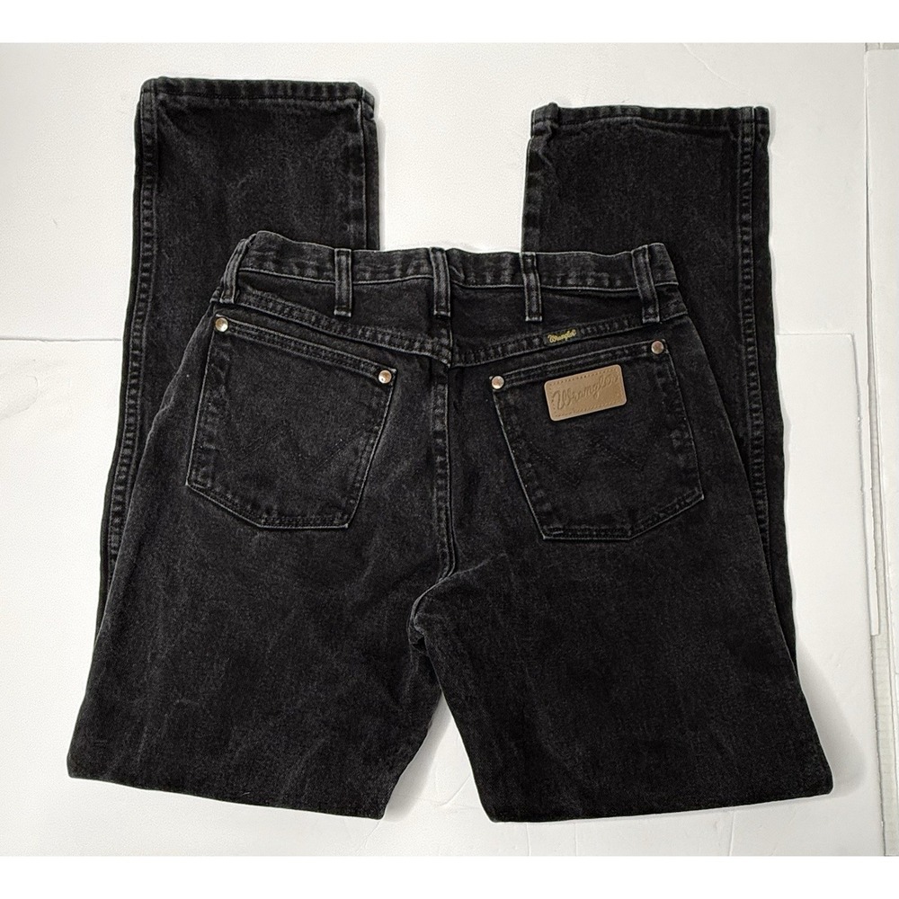 Wrangler Black Jeans 13MWZWK Mens Sz 30x32 Cowboy Cut Original Fit Work Vintage - Picture 2 of 11